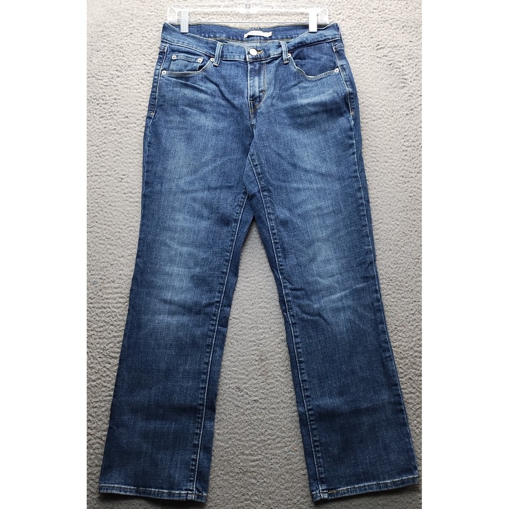 Levi's 505 Jeans Mens 30 Blue Denim Faded Streetwear Straight‎ Leg Medium Wash